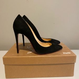Black suede Pigalle Follie 100